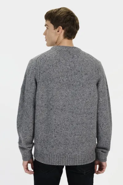 Sveter Camel Active Pullover Crewneck Grey Melange