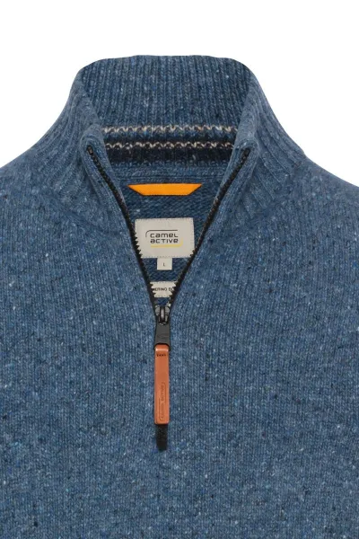 Sveter Camel Active Pullover Troyer Indigo