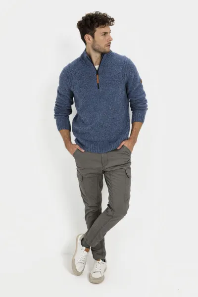 Sveter Camel Active Pullover Troyer Indigo