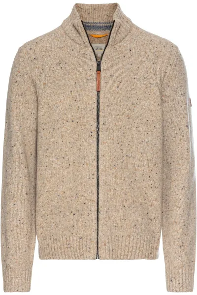 Sveter Camel Active Knitted Jacket Sand