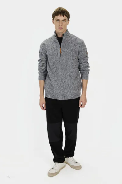 Sveter Camel Active Pullover Troyer Grey Melange