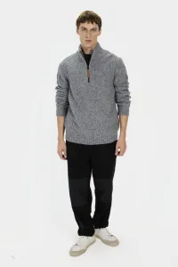 Sveter Camel Active Pullover Troyer Grey Melange