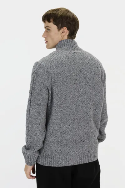 Sveter Camel Active Pullover Troyer Grey Melange