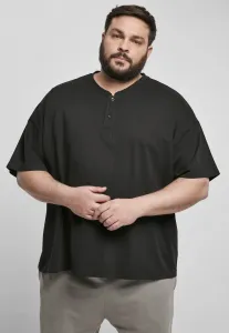 Oversized Henley T-shirt black