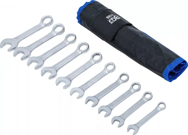 BGS Technics BGS 1188 – Sada očkoplochých kľúčov, extra krátke, 10–19 mm, 10 dielov