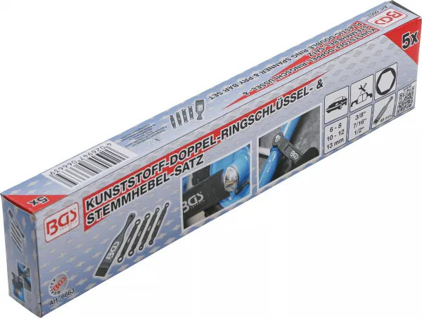BGS Technics BGS 6663 – Sada plastových obojstranných montážnych pák, 5 dielov