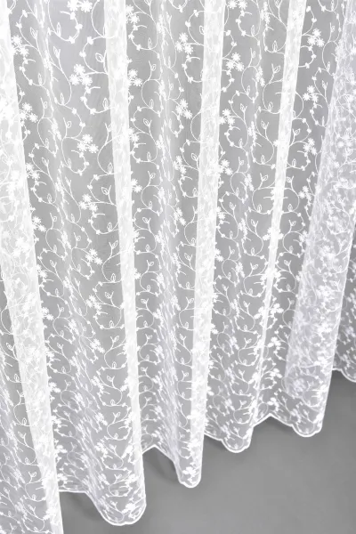 Záclona markizeta, Zámocká záhrada metráž, biela 250 cm