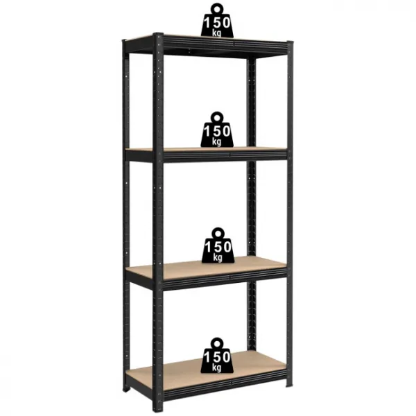 TZB Dílenský regál IRONHOLD 174x80 cm černý