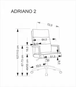 Kancelárske kreslo ADRIANO Halmar