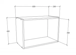 VCM Horní kuchyňská skříňka Esilo, 60 cm, výklopná, antracit