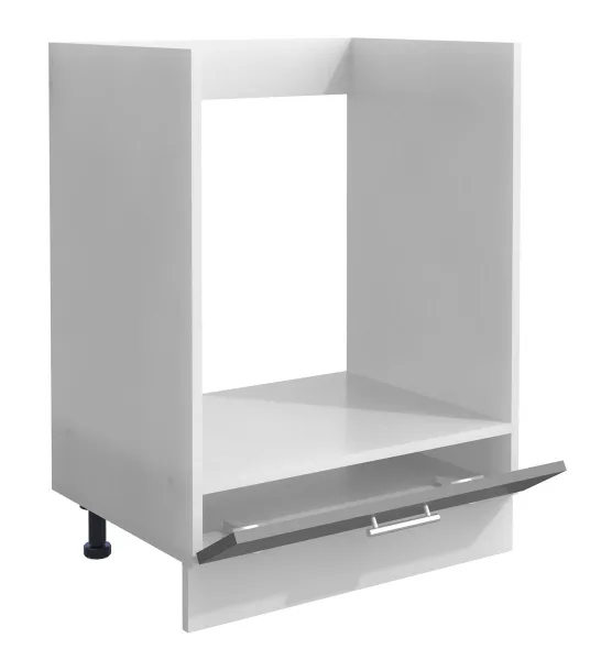 VCM Dolní kuchyňská skříňka Esilo na vestavný sporák s přihrádkou na plechy, 60 cm, antracit