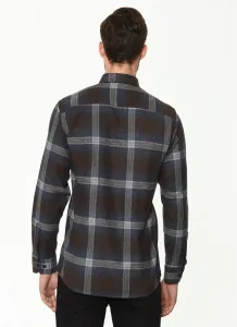 G708 DEWBERRY MEN'S SHIRT-NAVY-BROWN