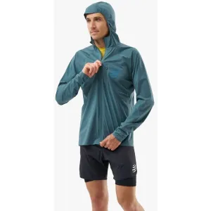 Compressport TEMPEST WATERPROOF JACKET M Pánska bežecká nepremokavá bunda, modrá, veľkosť