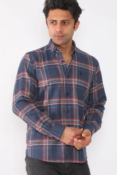G708 DEWBERRY MEN'S SHIRT-NAVY BLUE