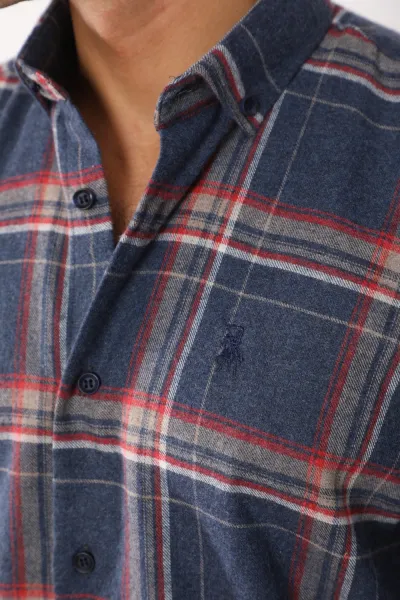G708 DEWBERRY MEN'S SHIRT-NAVY BLUE