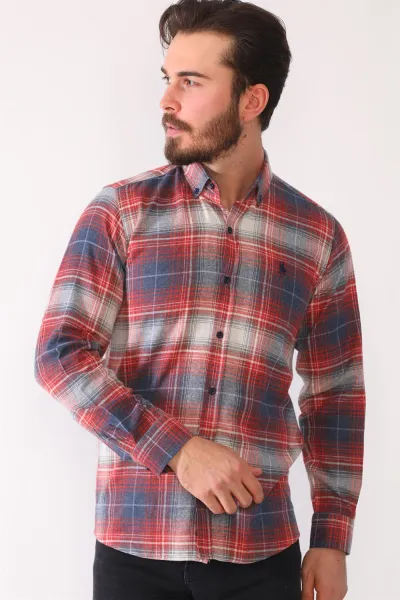 G702 DEWBERRY MEN'S SHIRT-BURGUNDY