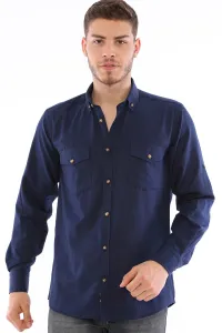 G722 DEWBERRY MEN'S SHIRT-NAVY BLUE