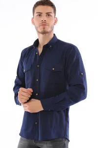 G722 DEWBERRY MEN'S SHIRT-NAVY BLUE