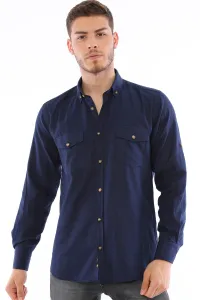 G722 DEWBERRY MEN'S SHIRT-NAVY BLUE