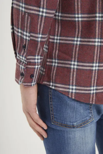 G699 DEWBERRY MEN'S SHIRT-BURGUNDY