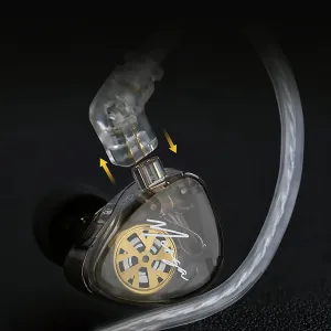 KZ Merga dynamické HiFi slúchadlá do uší, strieborné