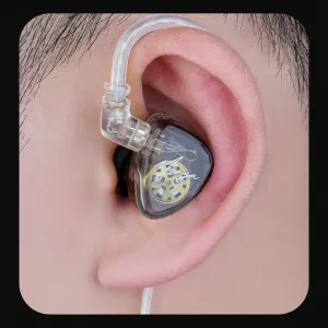 KZ Merga dynamické HiFi slúchadlá do uší, strieborné