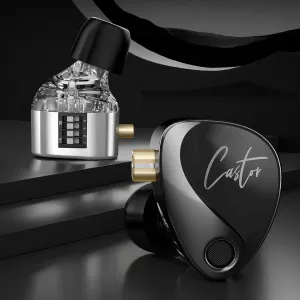 KZ Castor dynamické HiFi slúchadlá do uší, čierne