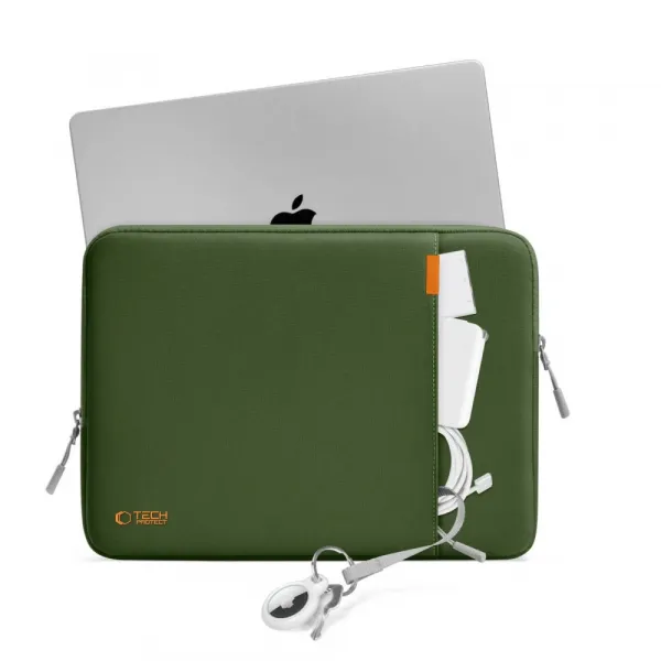 Tech-Protect Defender obal na notebook 15-16'', tmavozelený