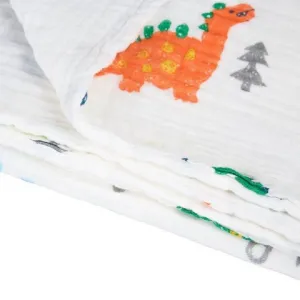 Akuku mušelínová deka Dinosaury