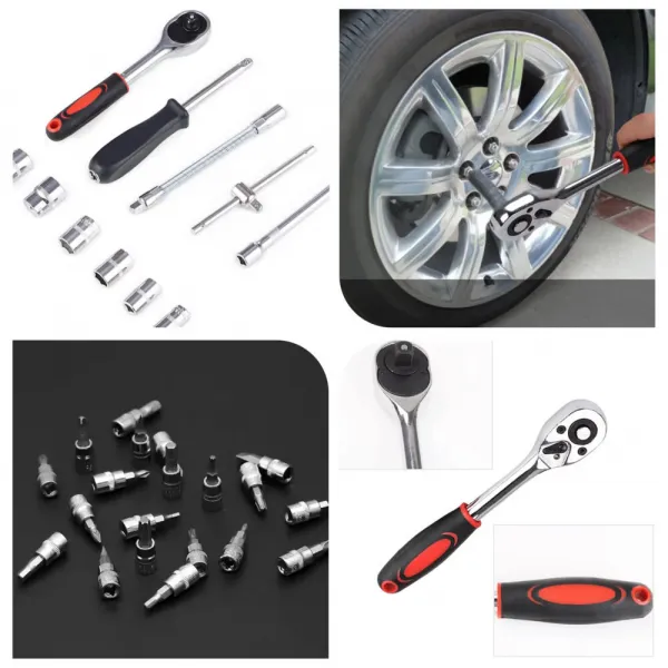 MG Socket Wrenches sada nástrčných kľúčov 46ks, čierna