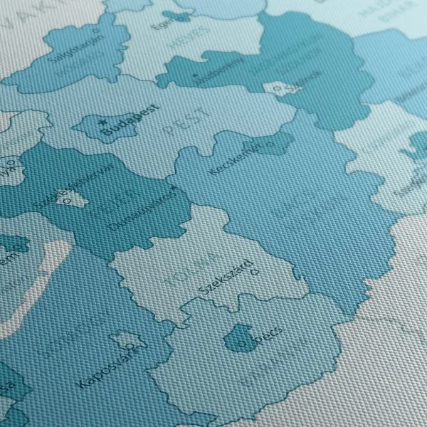 Obraz elegantná modrá mapa Maďarska