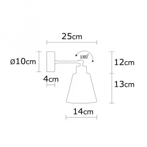 Nástenná lampa Manavgat - N-610
