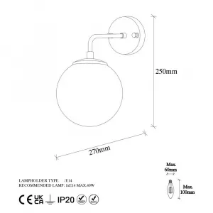Nástenná lampa Viran - 10895