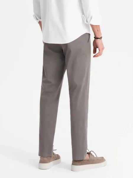 Elegantné pánske chinos nohavice šedé