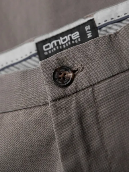 Elegantné pánske chinos nohavice šedé