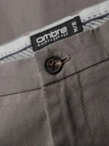 Elegantné pánske chinos nohavice šedé