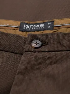 Elegantné pánske chinos nohavice hnedé
