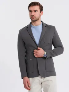 Trendy sako pre pánov slim fit grafitové