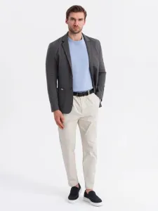 Trendy sako pre pánov slim fit grafitové