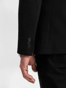 Trendy sako pre pánov slim fit čierne