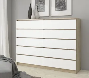 Ak furniture Komoda Rollo K 160 cm dub sonoma/biela
