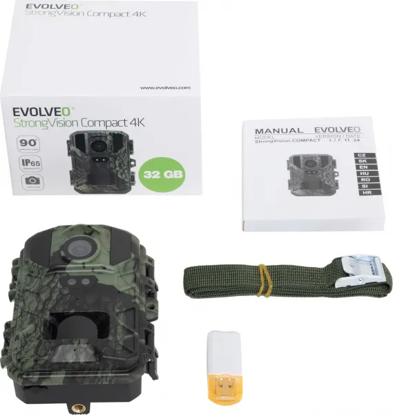 EVOLVEO StrongVision Compact 4K, fotopast/časosběrná kamera 32GB