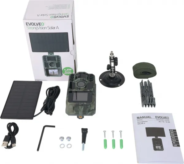 EVOLVEO StrongVision Solar A, fotopast se solárním panelem