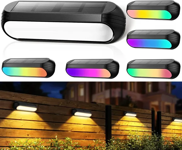 LED solárna lampa - RGB + Teplá biela