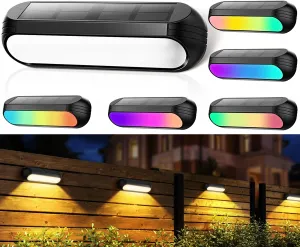 LED solárna lampa - RGB + Teplá biela