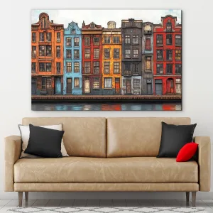 Drevený obraz - Amsterdam