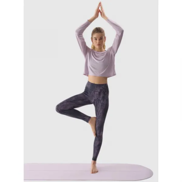 Dámske tréningové tričko s dlhým rukávom 4F LONGSLEEVE-WSS24TLONF250-52S-LIGHT VIOLET
