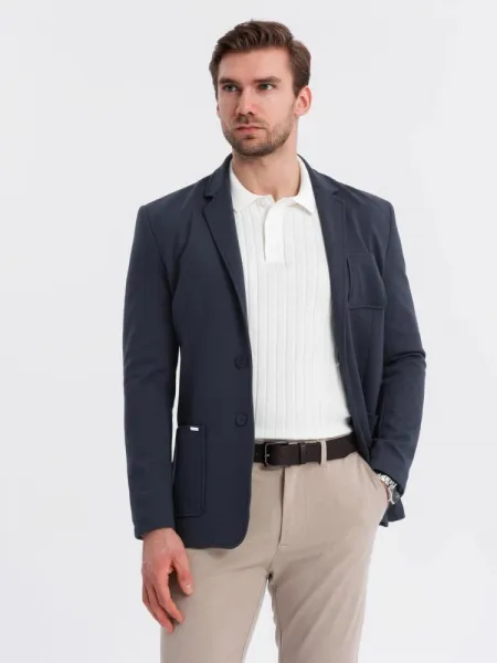 Trendy sako pre pánov slim fit granátové