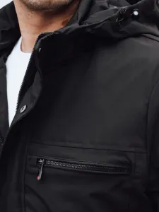 Módna bunda pre pánov čierna
