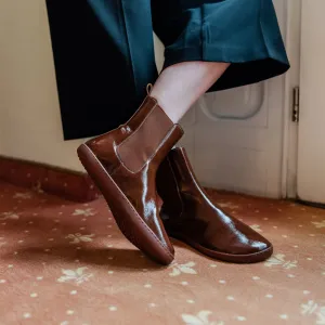 Barefoot Chelsea čižmy MAJESTY Red Brown